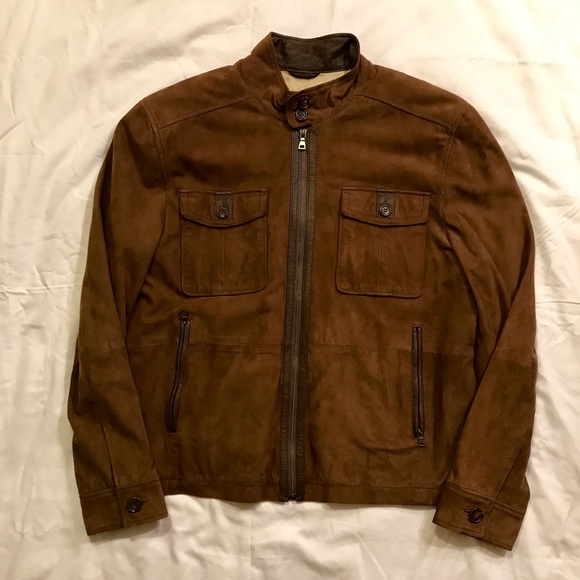 New Mens Cole Haan Suedeleather Zipper 